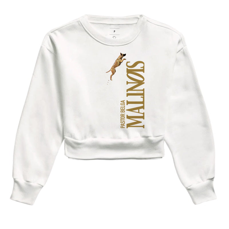 Moletom Cropped Pastor Belga Malinois O Salto - Geoma