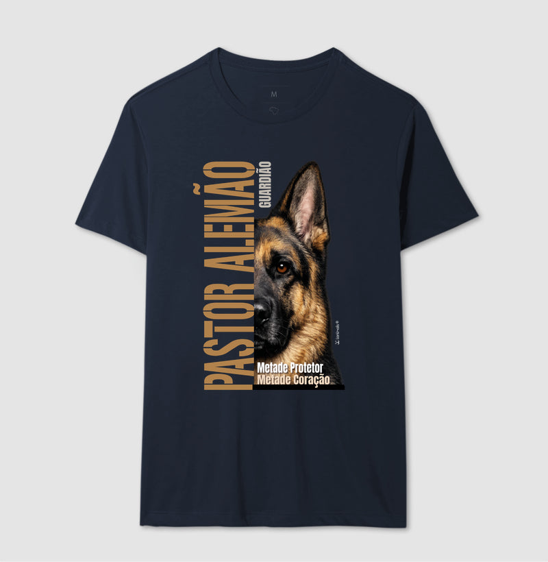 Camiseta Pastor Alemão Metade Protetor - Essência