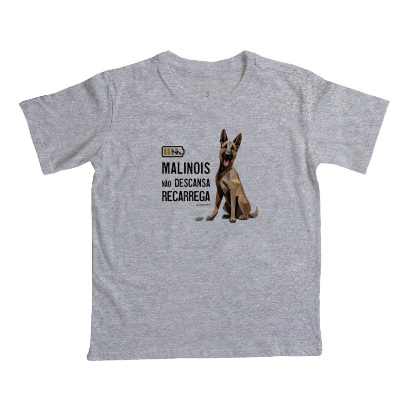 Camiseta Infantil Malinois Não Descansa - Essência