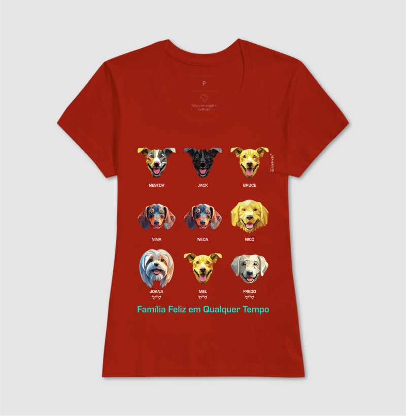 Camiseta Geoma de 1 a 9 Cães  - Personalizada