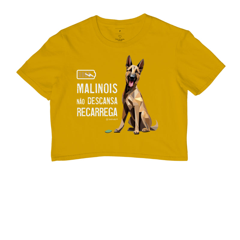 Camiseta Cropped Malinois Não Descansa - Essência