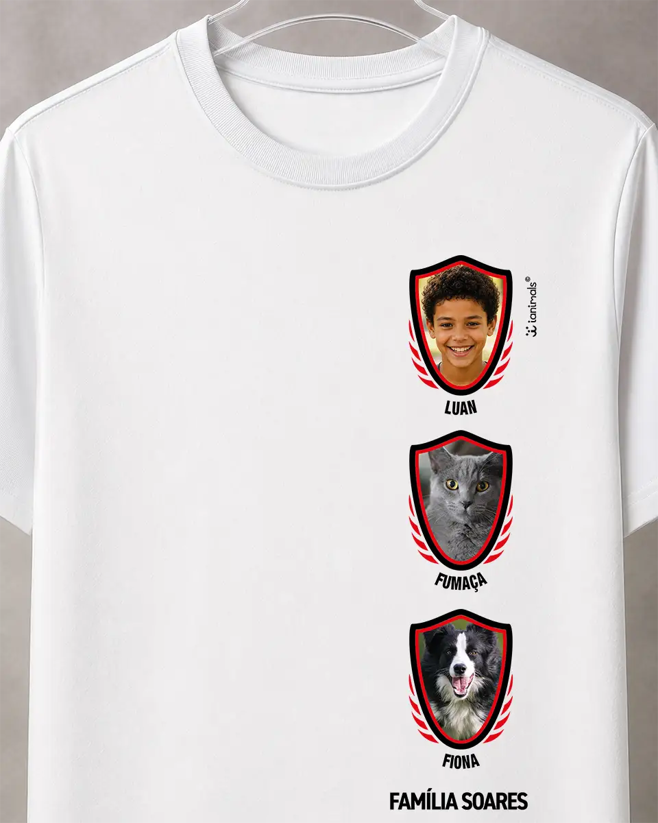 Camiseta Meu Time do Coração - 1  até 9 fotos - Personalizada