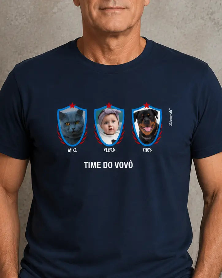 Camiseta Meu Time do Coração - 1  até 9 fotos - Personalizada