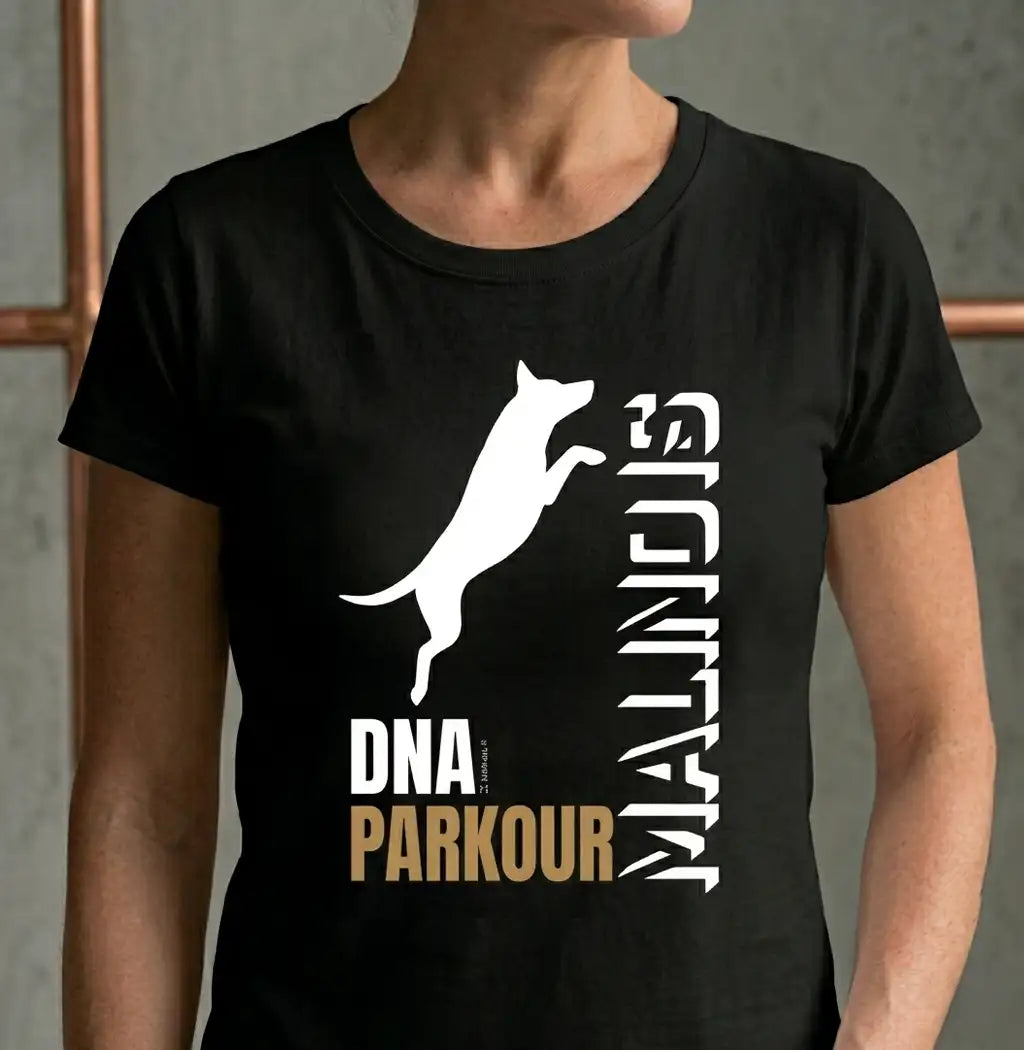 Camiseta Malinois DNA Parkur - feminina - preta - iAnimals