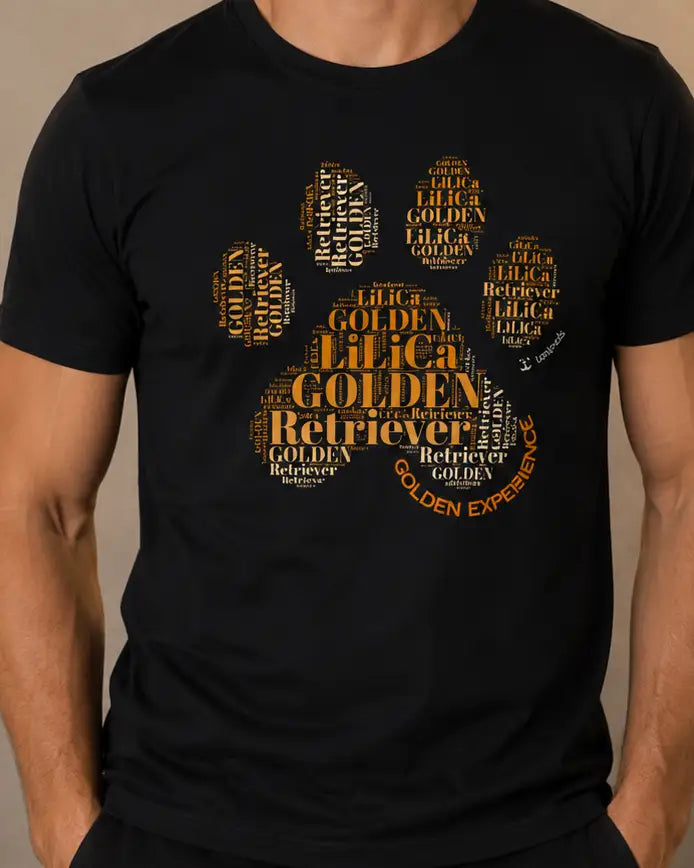 Camiseta Pata de Pet - Nuvem de Palavras - Personalizada | iAnimals