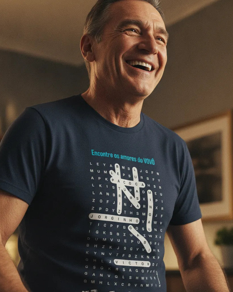 Camiseta Caça Palavras - Personalizada