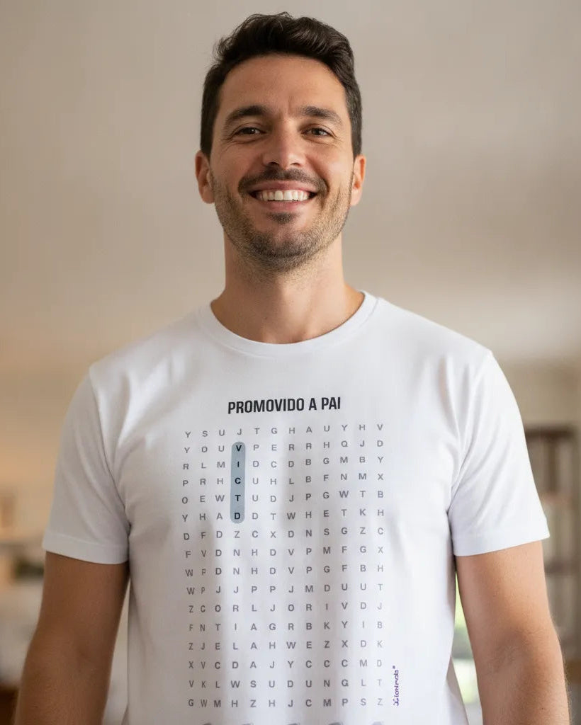 Camiseta Caça Palavras - Personalizada