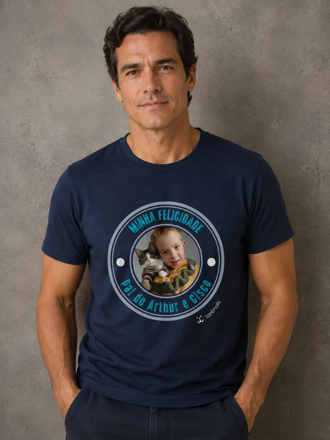 Camiseta Carimbo e Foto Pets - Personalizada | iAnimals