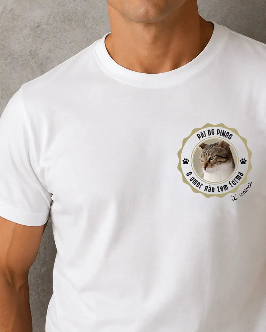 Camiseta Carimbo e Foto Pets - Personalizada | iAnimals