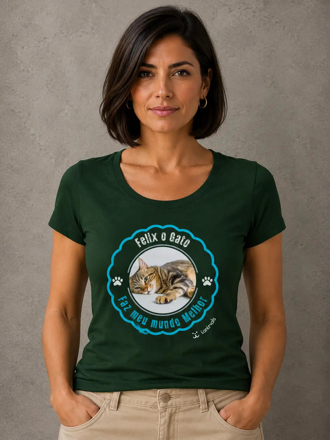 Camiseta Carimbo e Foto Pets - Personalizada | iAnimals