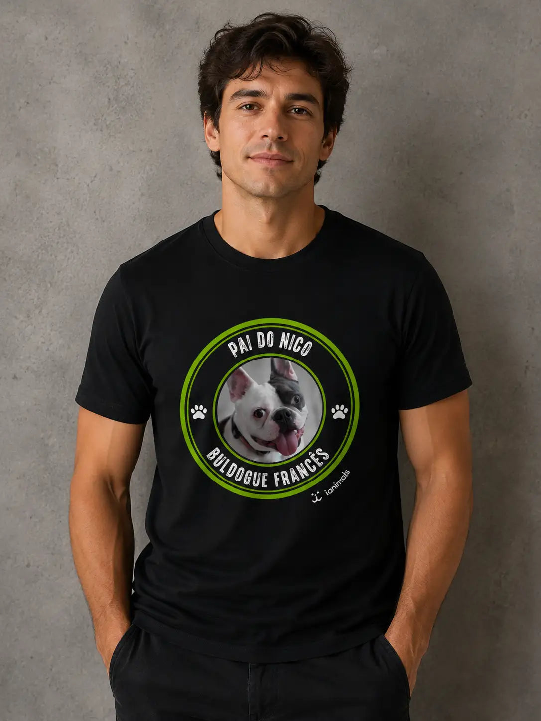 Camiseta Carimbo e Foto Pets - Personalizada | iAnimals