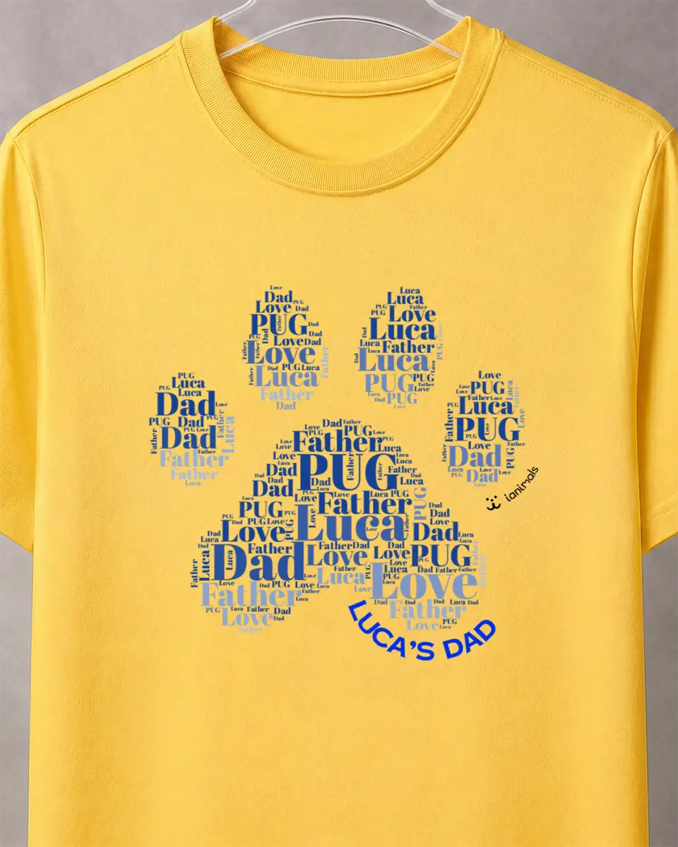 Camiseta Pata de Pet - Nuvem de Palavras - Personalizada | iAnimals