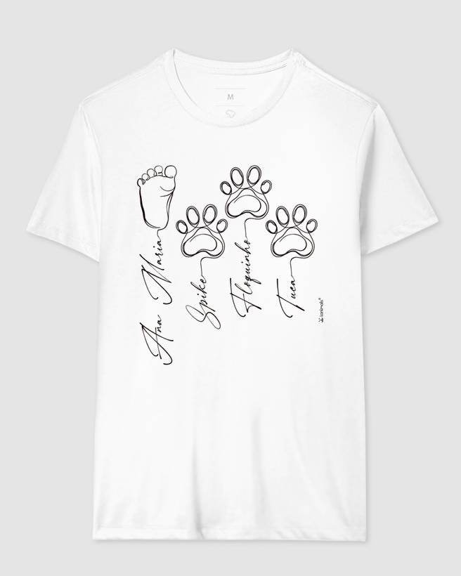 Camiseta INCA SOFT 1 a 5 Pegadas - Pet e Bebê - Personalizada