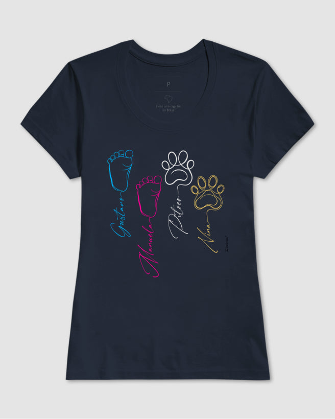 Camiseta INCA SOFT 1 a 5 Pegadas - Pet e Bebê - Personalizada