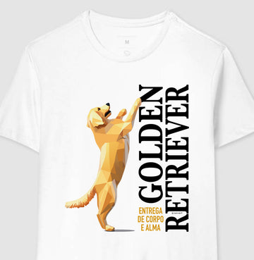 Camiseta Golden Retriever. Entrega de Corpo e Alma - Essência