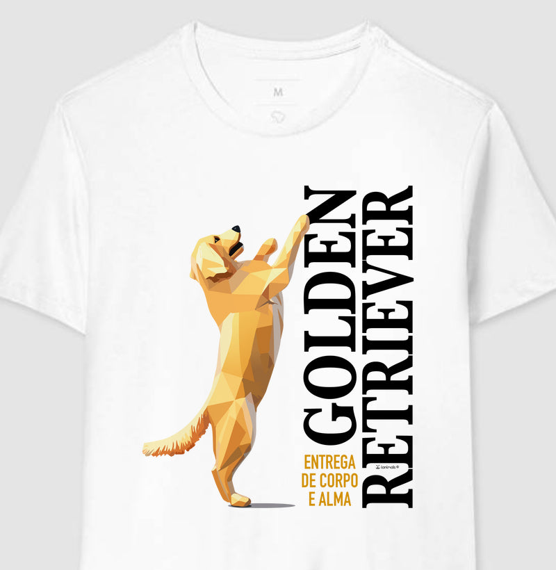 Camiseta Golden Retriever. Entrega de Corpo e Alma - Essência