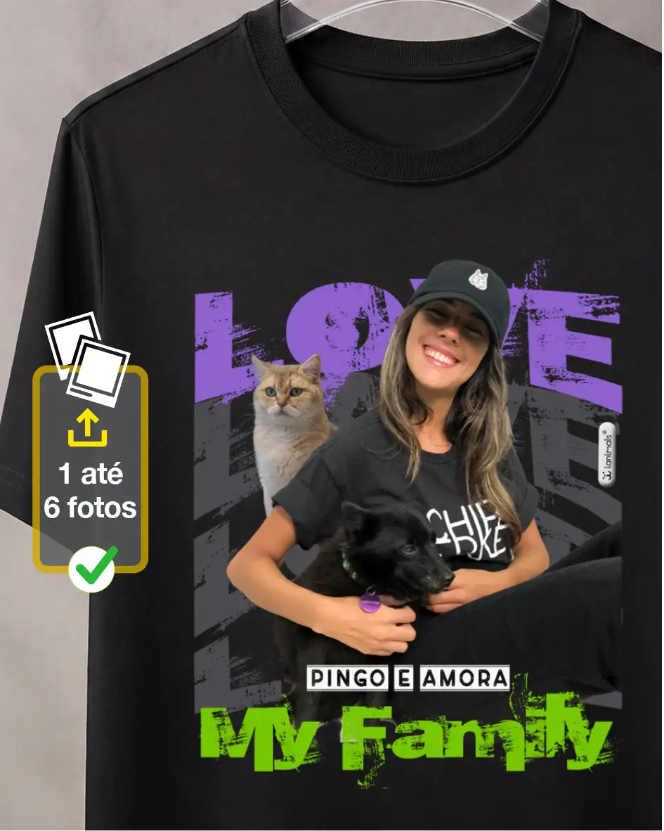 Camiseta Collage 1.0 -  até 6 fotos - Personalizada