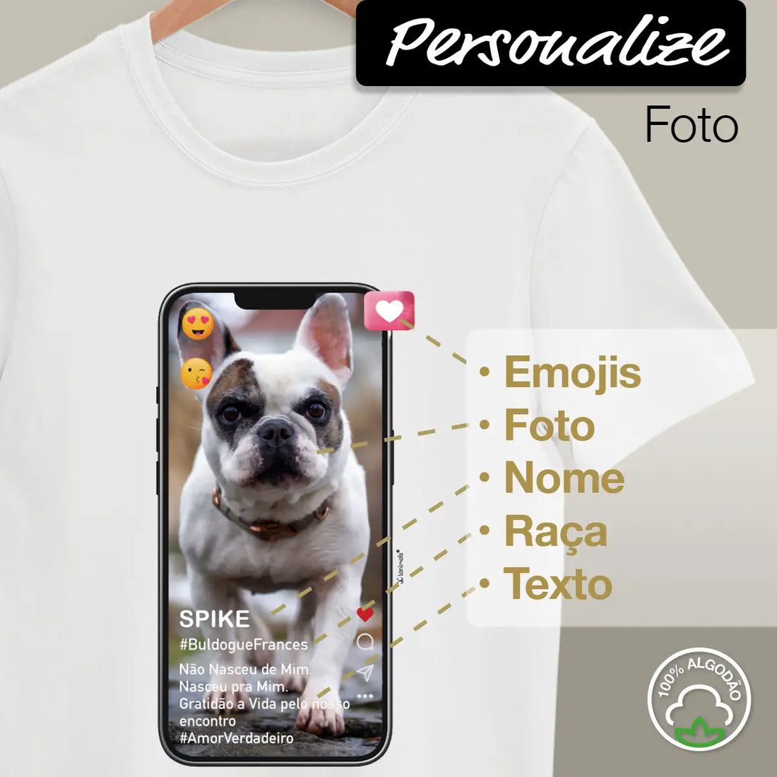 Camiseta Foto Celular - Personalizada