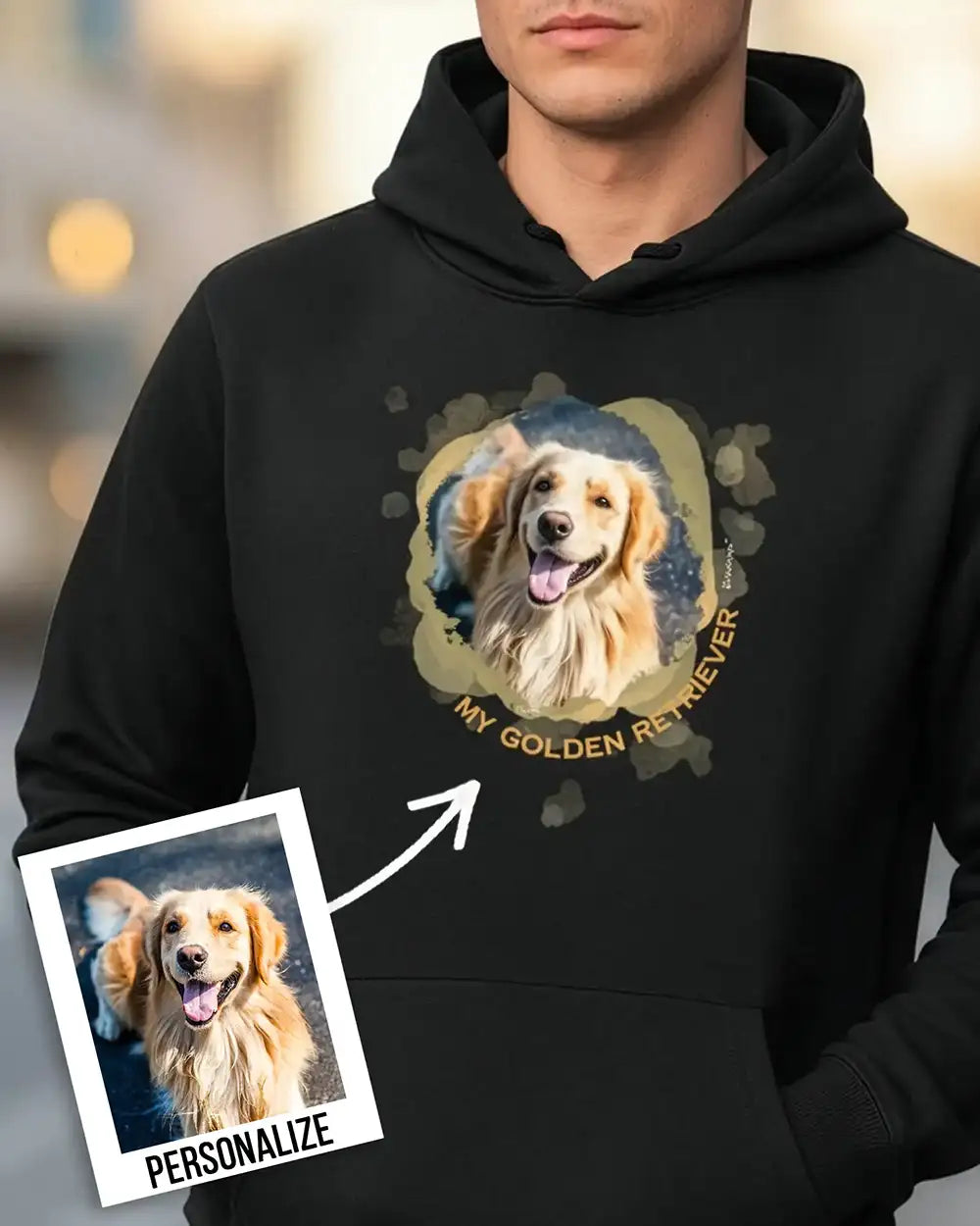 Moletom com Capuz Foto Pet - Splash - Personalizada | iAnimals