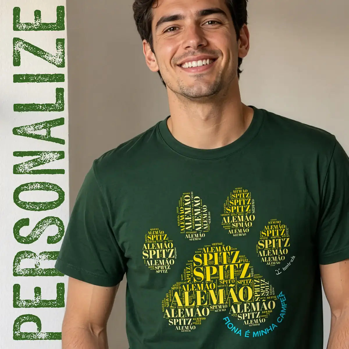 Camiseta Pata de Pet - Nuvem de Palavras - Personalizada | iAnimals