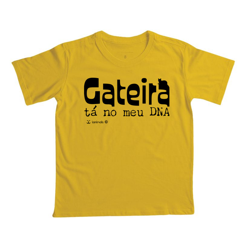 Camiseta Infantil Gateira Tá no meu DNA - Afeto