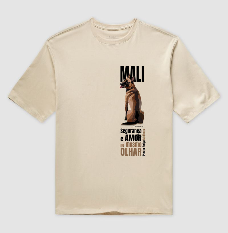 Camiseta Oversized Malinois - Olhar - Essência