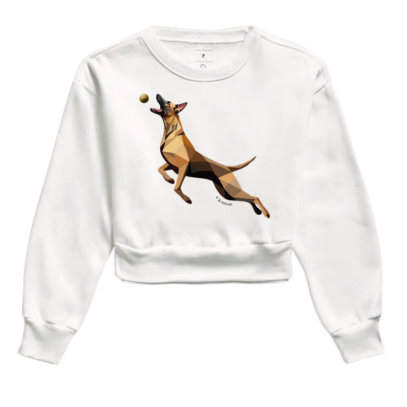 Moletom Cropped Malinois O Pulo - Perfil/Geoma
