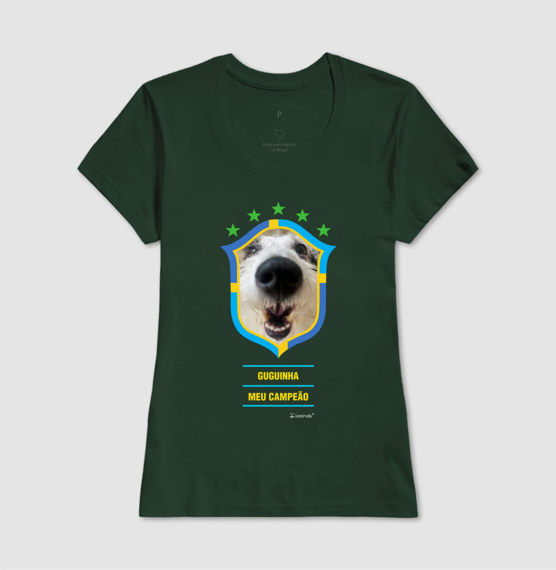 Camiseta Meu Time Pet Brasil - até 9 fotos - Personalizada