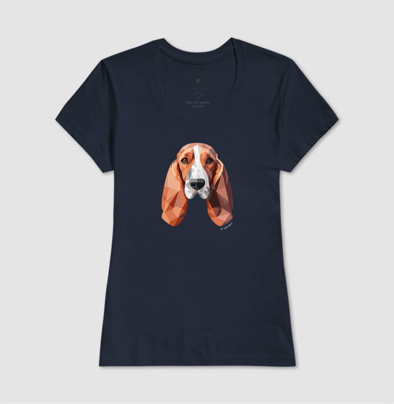 Camiseta Basset Hound - Coleção Geoma