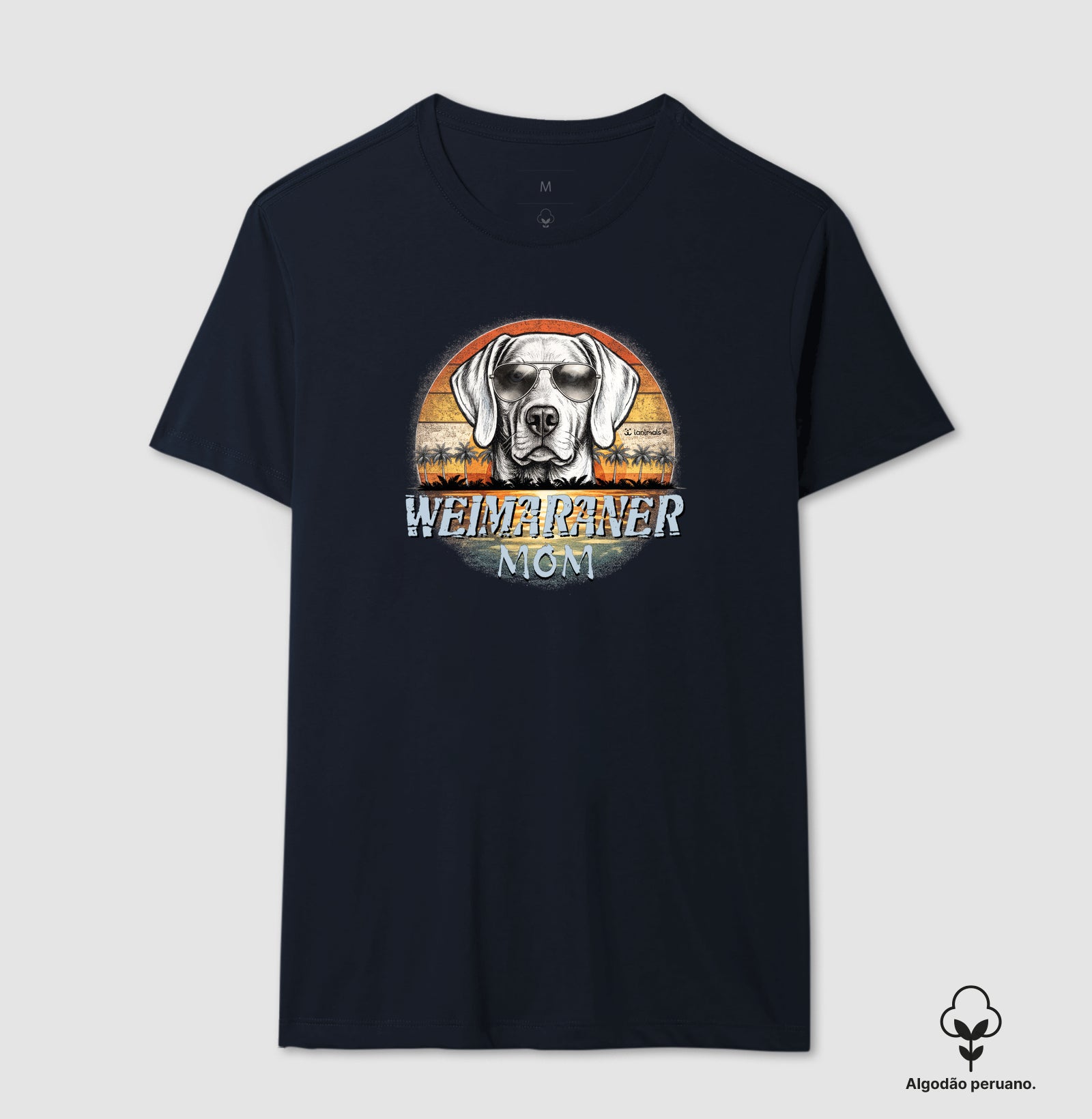 Camiseta INCA SOFT Weimaraner MOM Sunset Vintage - Família