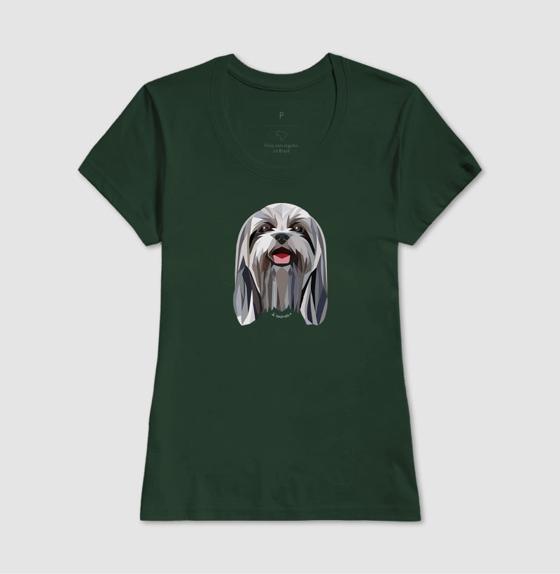 Camiseta Shih Tzu Pelo Longo - Geoma