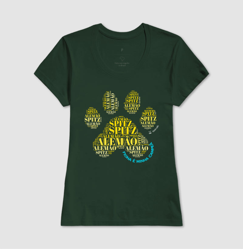 Camiseta Pata de Pet - Nuvem de Palavras - Personalizada | iAnimals