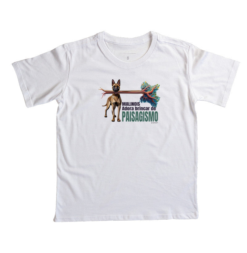 Camiseta Infantil Malinois Paisagismo - Essência