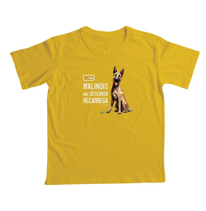 Camiseta Infantil Malinois Não Descansa - Essência
