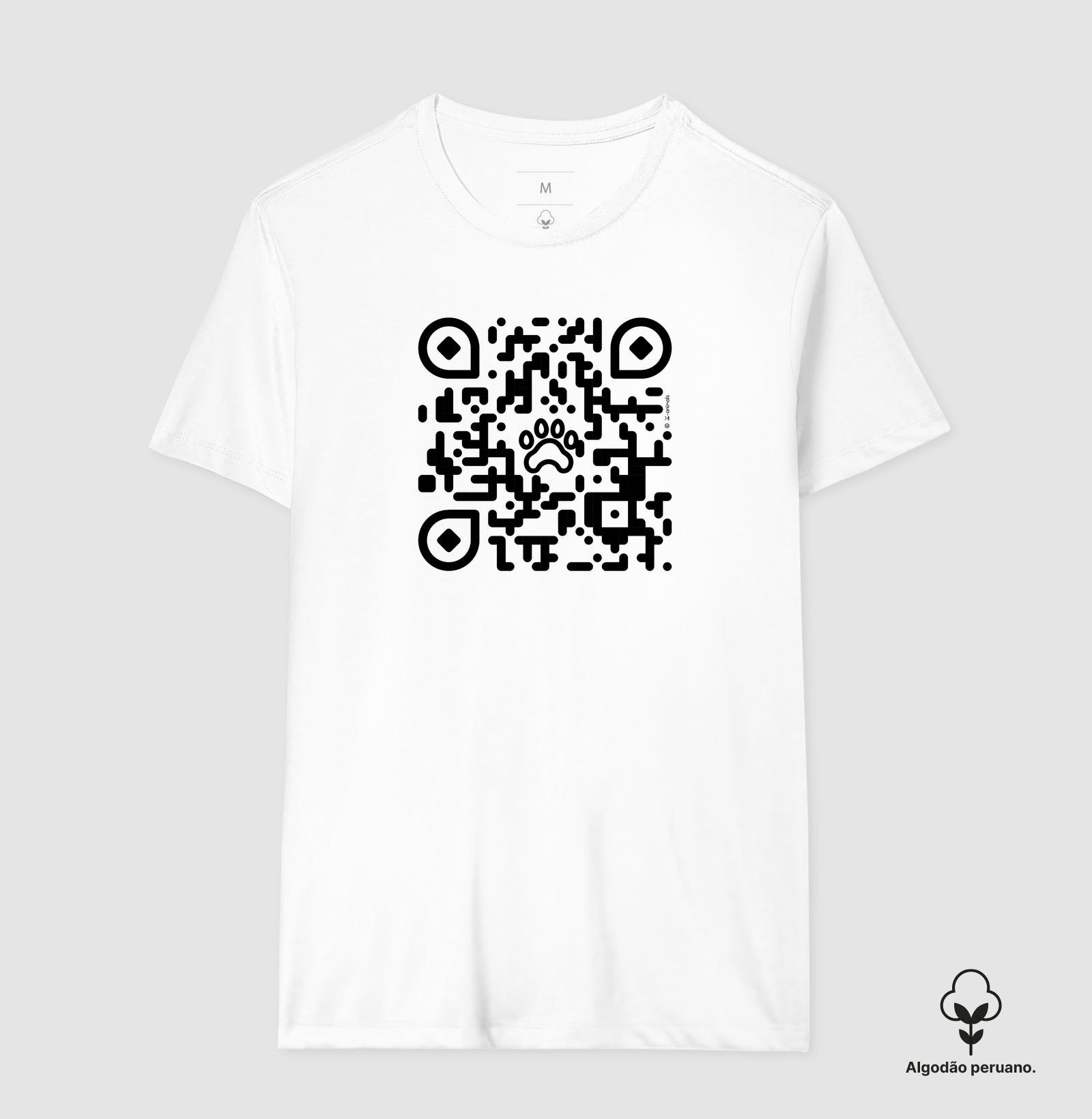 Camiseta “INCA SOFT” Pets, QR Code Declaração de Amor - Coleção AFETO