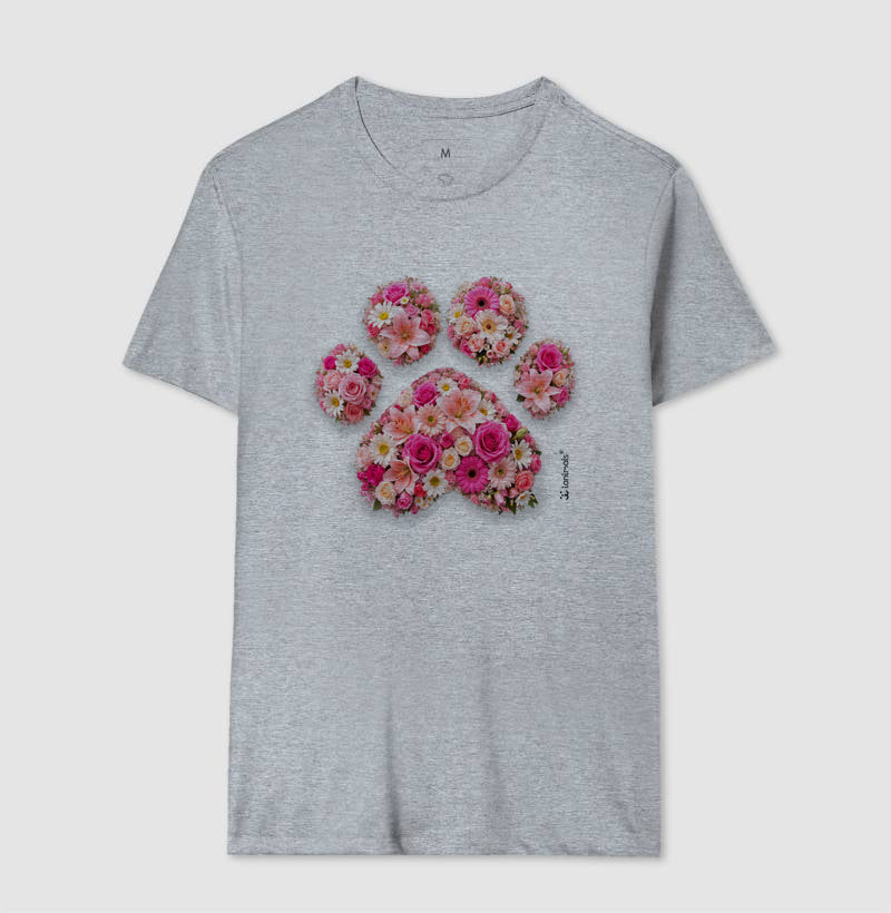 Camiseta Pata em Flor - Pets - Afeto
