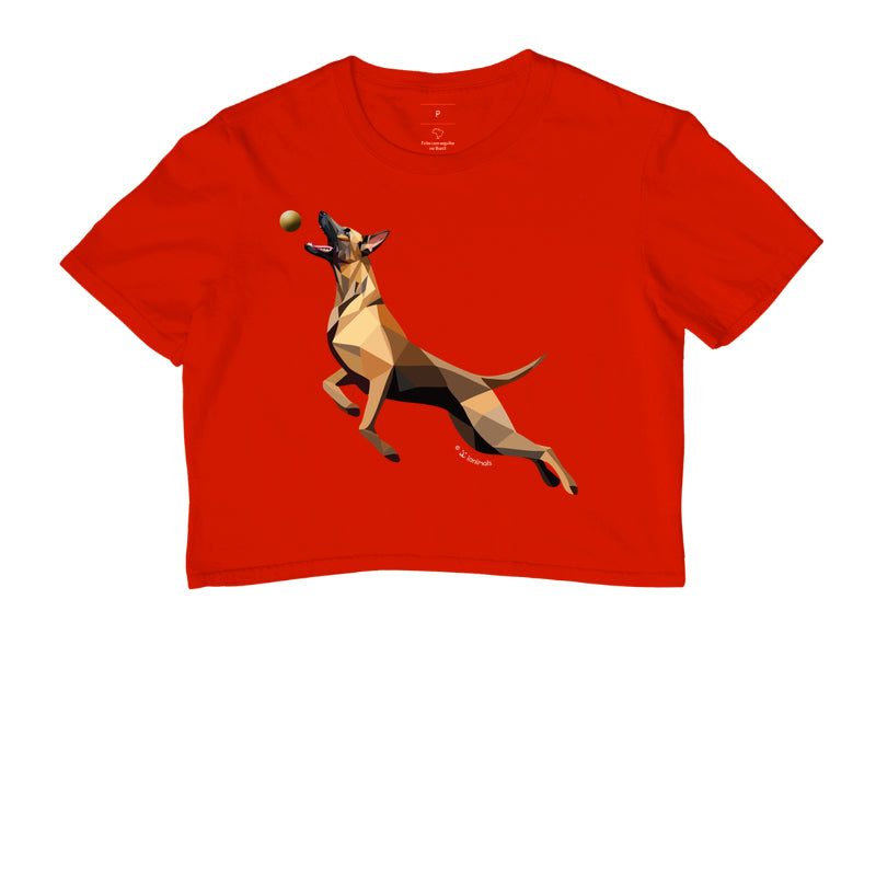 Camiseta Cropped Malinois O Pulo - Perfil/Geoma