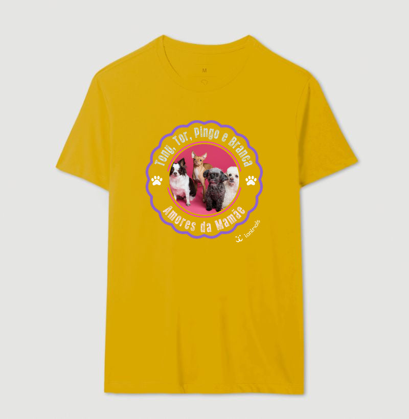 Camiseta Carimbo e Foto Pets - Personalizada | iAnimals