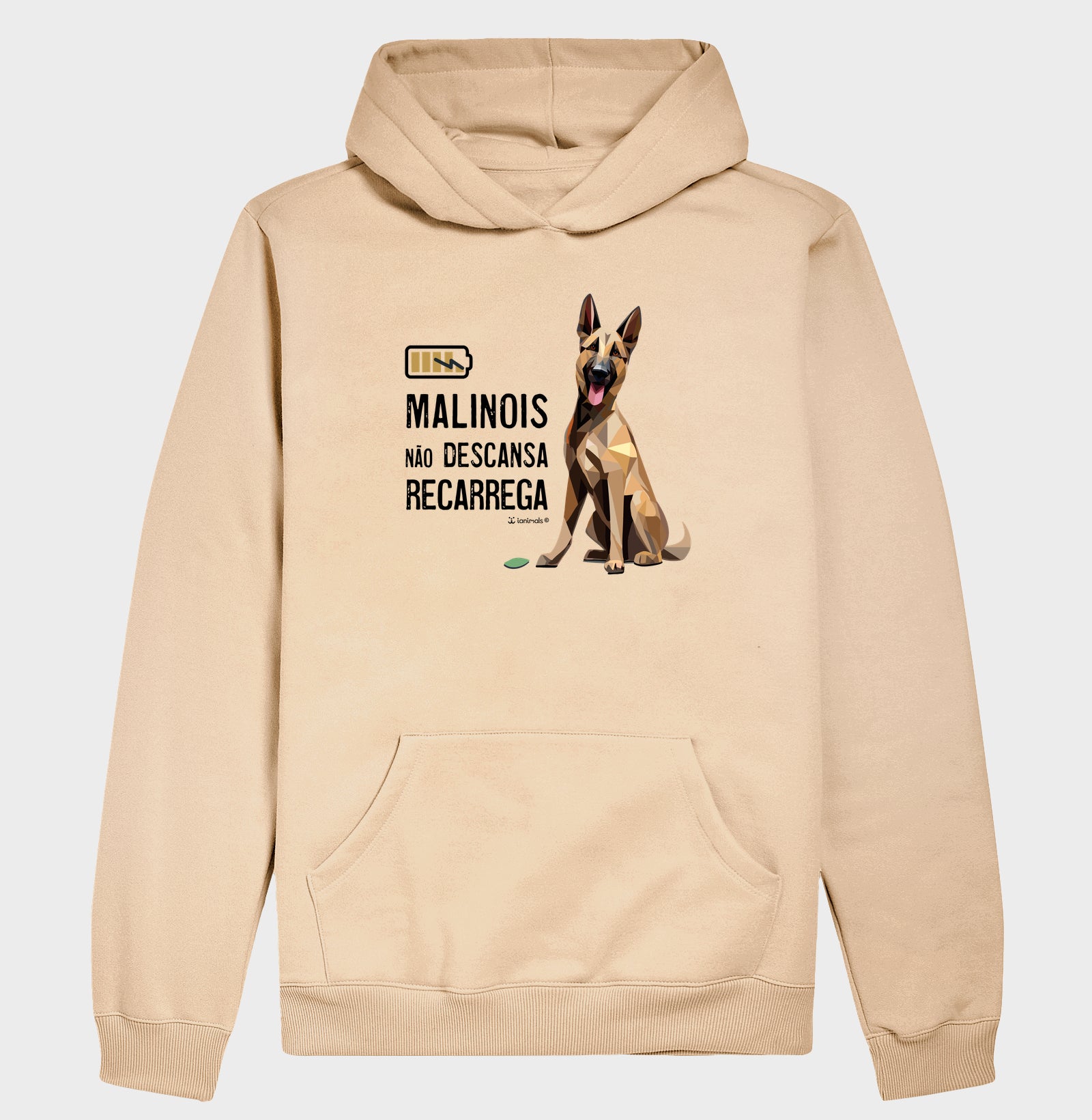 Moletom com Capuz Malinois Não Descansa - Essência