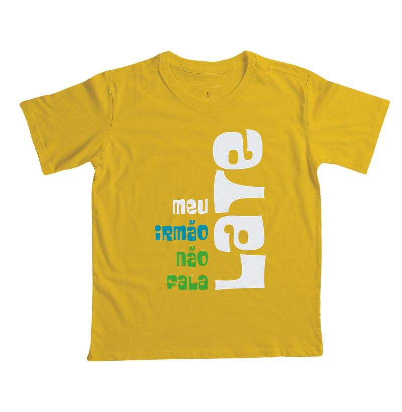 Camiseta Infantil meu irmão não fala Late - Afeto