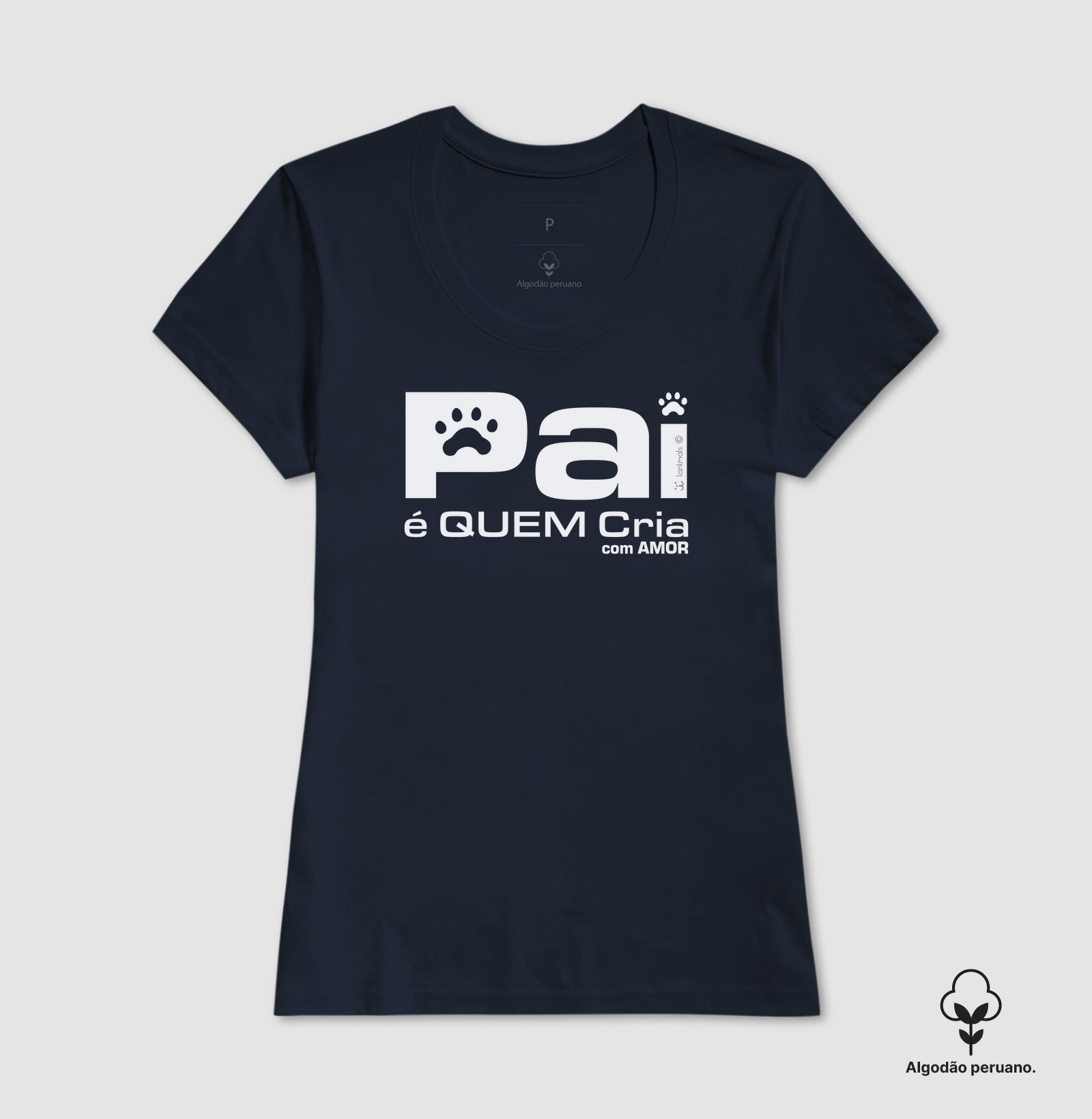 Camiseta INCA SOFT Pai é Quem Cria - Coleção Afeto