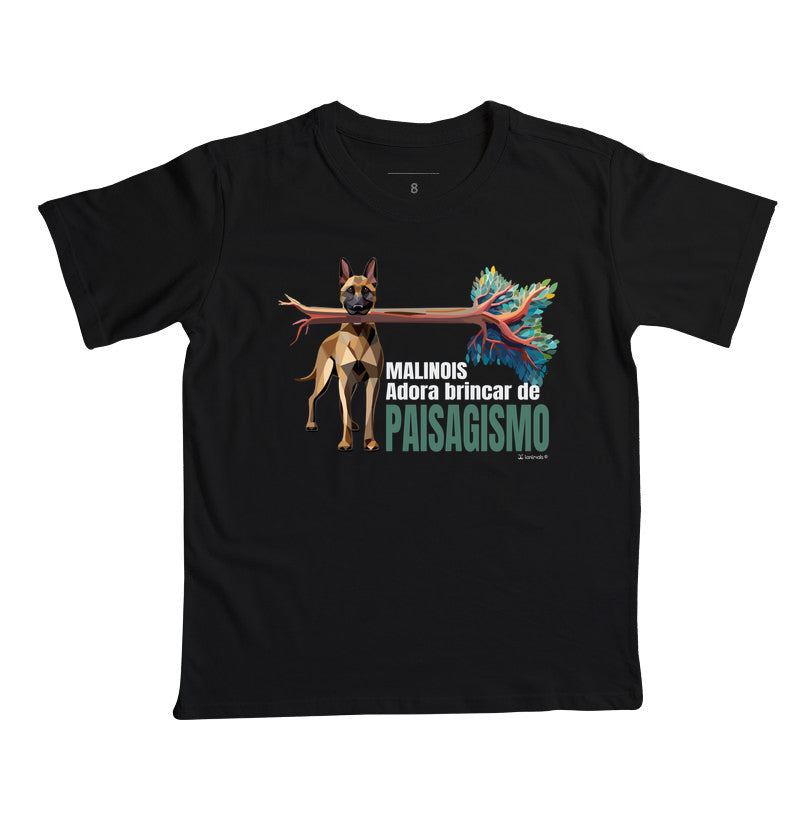 Camiseta Infantil Malinois Paisagismo - Essência