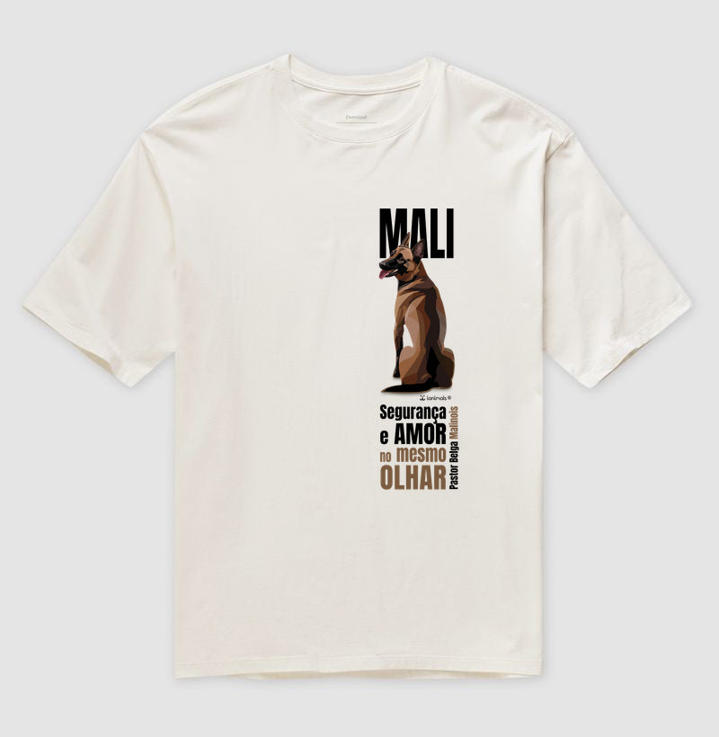 Camiseta Oversized Malinois - Olhar - Essência
