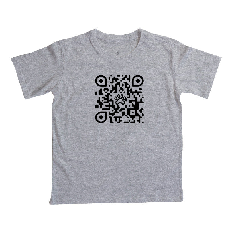 Camiseta Pets, QR Code Declaração de Amor (Infantil) - Coleção AFETO