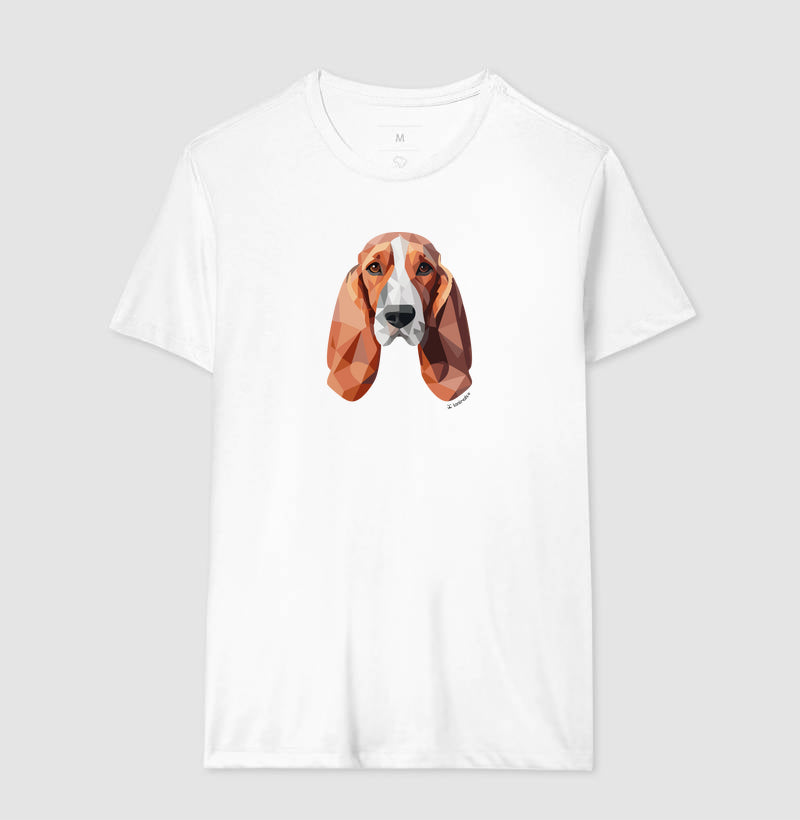 Camiseta Basset Hound - Coleção Geoma