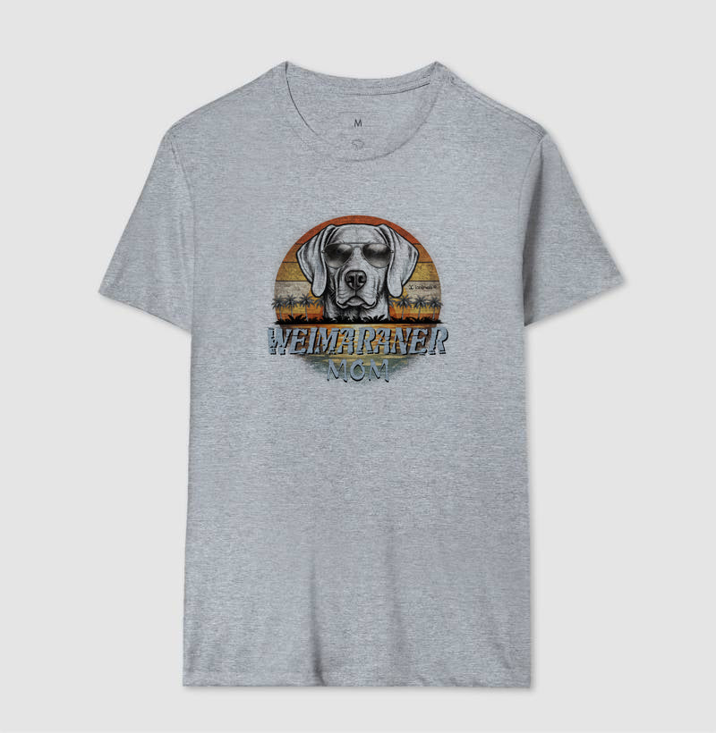 Camiseta Weimaraner MOM Sunset Vintage - Família