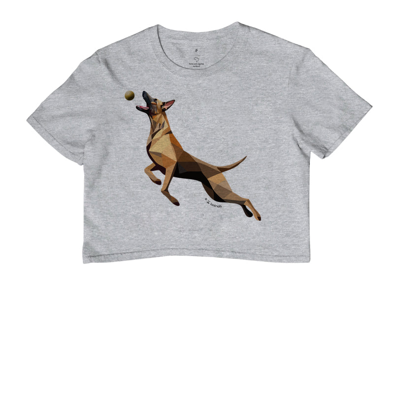Camiseta Cropped Malinois O Pulo - Perfil/Geoma