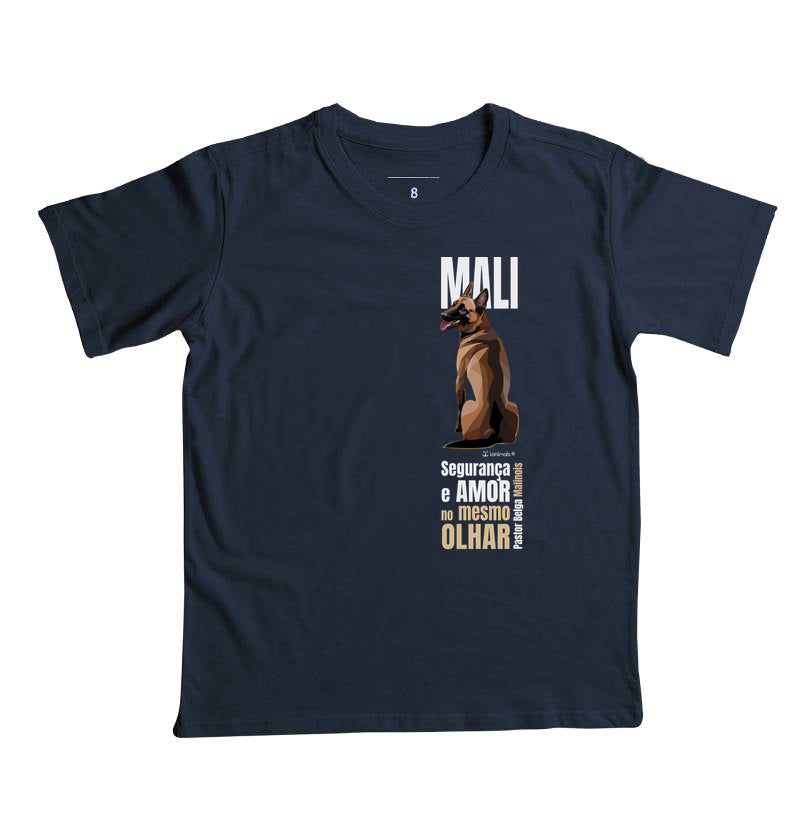 Camiseta Infantil Malinois - Olhar - Essência