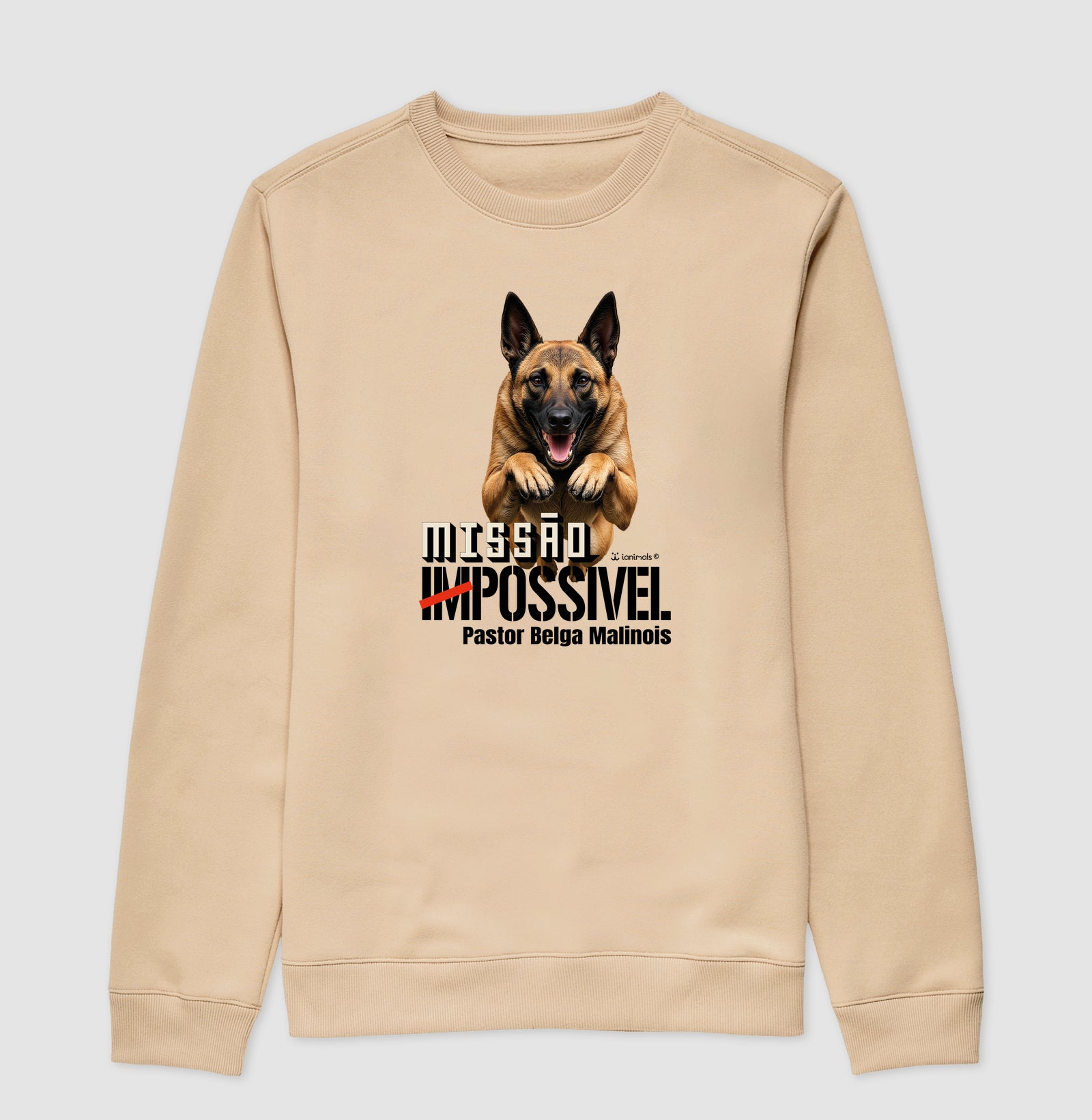 Moletom Suéter Malinois Missão Impossível - Essência