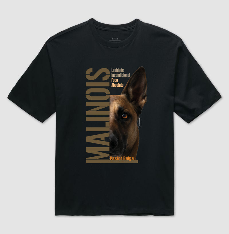 Camiseta Oversized Malinois Foco Absoluto - Essência